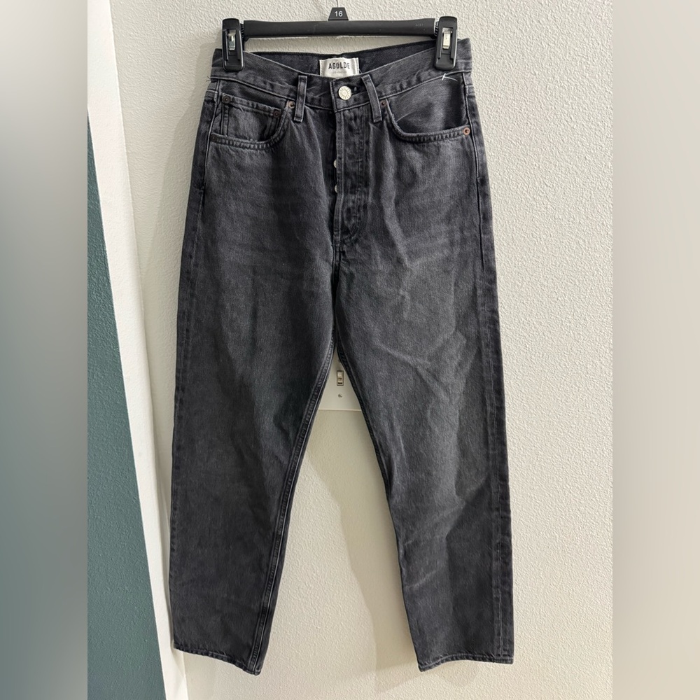 Agolde women’s black denim Straight leg Jeans
